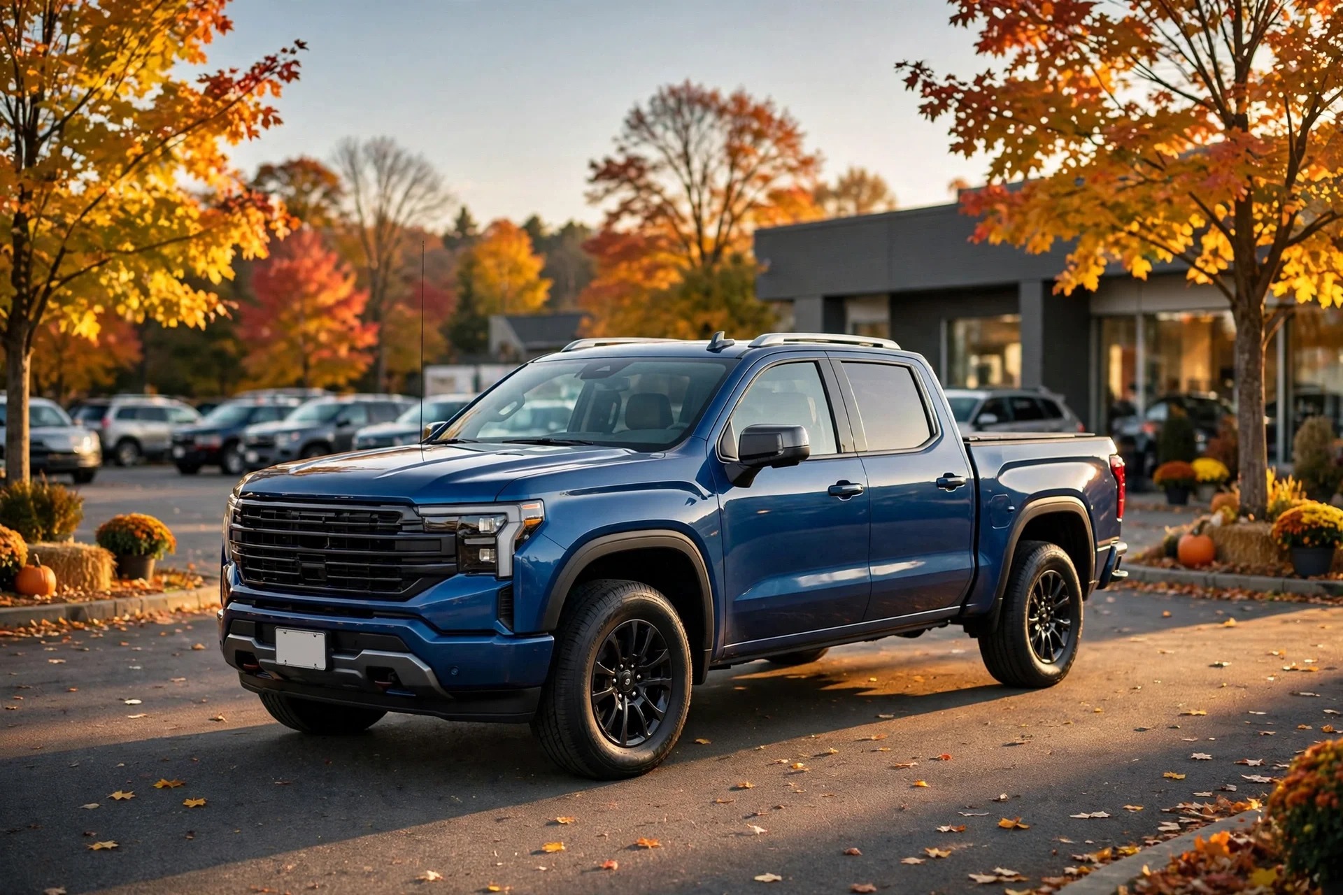 A new full-size pickup truck at a Boston-area dealership in October.