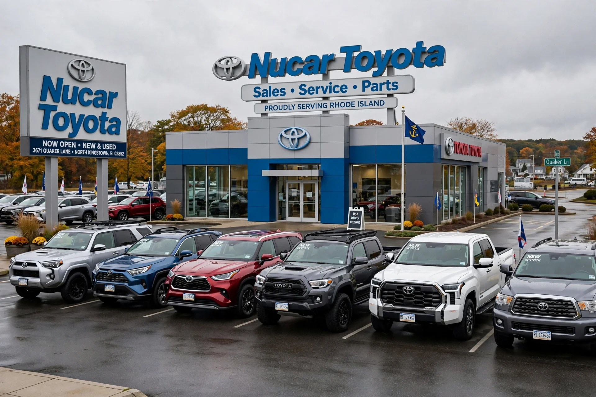 Toyota dealership storefront exterior